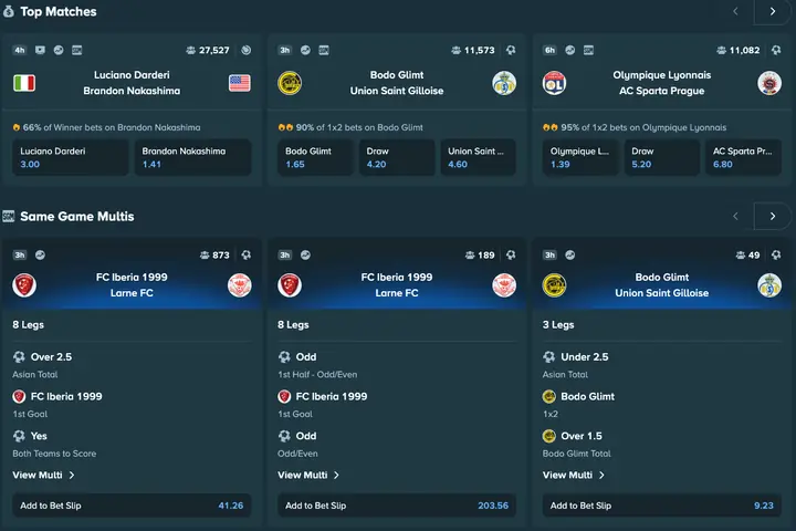 Stake App Sportsbook 手機投注介面
